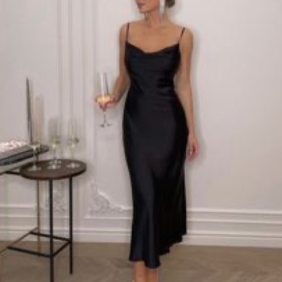 Zara NWOTS dark green maxi slip dress size XS - Picture 3 of 7